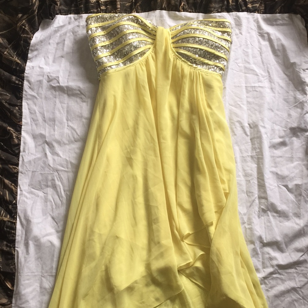 Yellow homecoming/prom/formal dress.